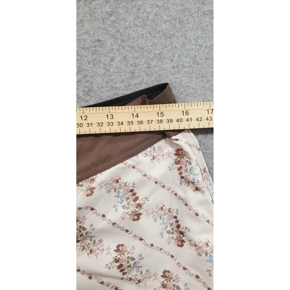 Howler Brothers Brown & Cream Floral Hybrid Shorts